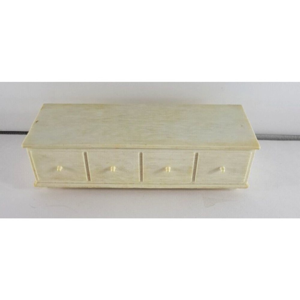 Vintage Susy Goose Barbie Tammy Sized Storage Bench Furniture White 1960s